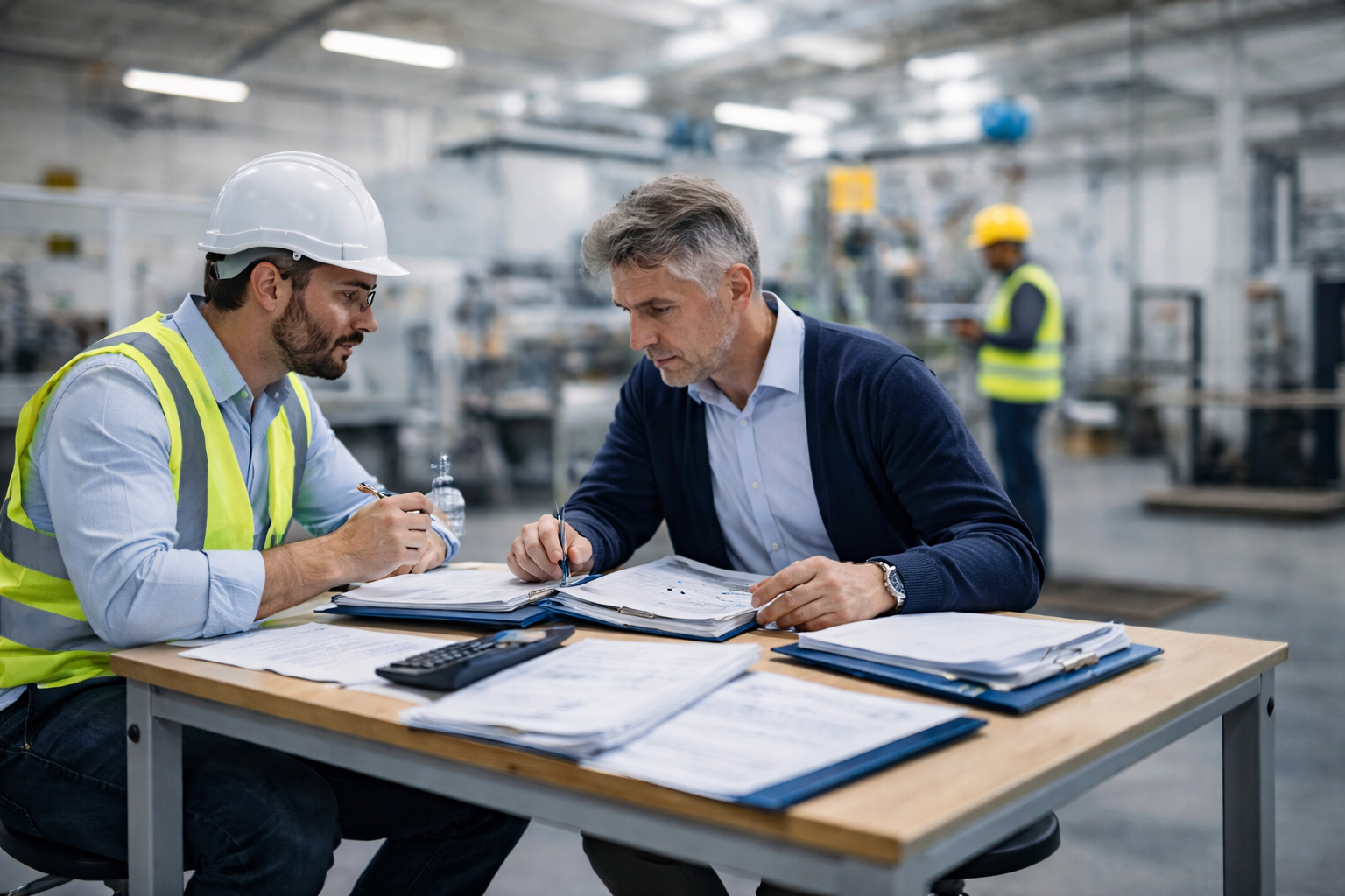 Audit-Situation: Gespräch in der Produktion